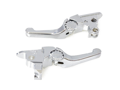 Adjustable Shorty Anthem Levers - Chrome. Fits Touring Most 2021-2024 with Cable Clutch