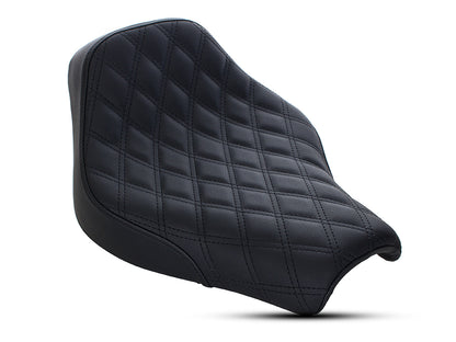 Renegade LS Solo Seat with Black Double Diamond Lattice Stitch. Fits Softail Street Bob 2018up & Standard 2020up.