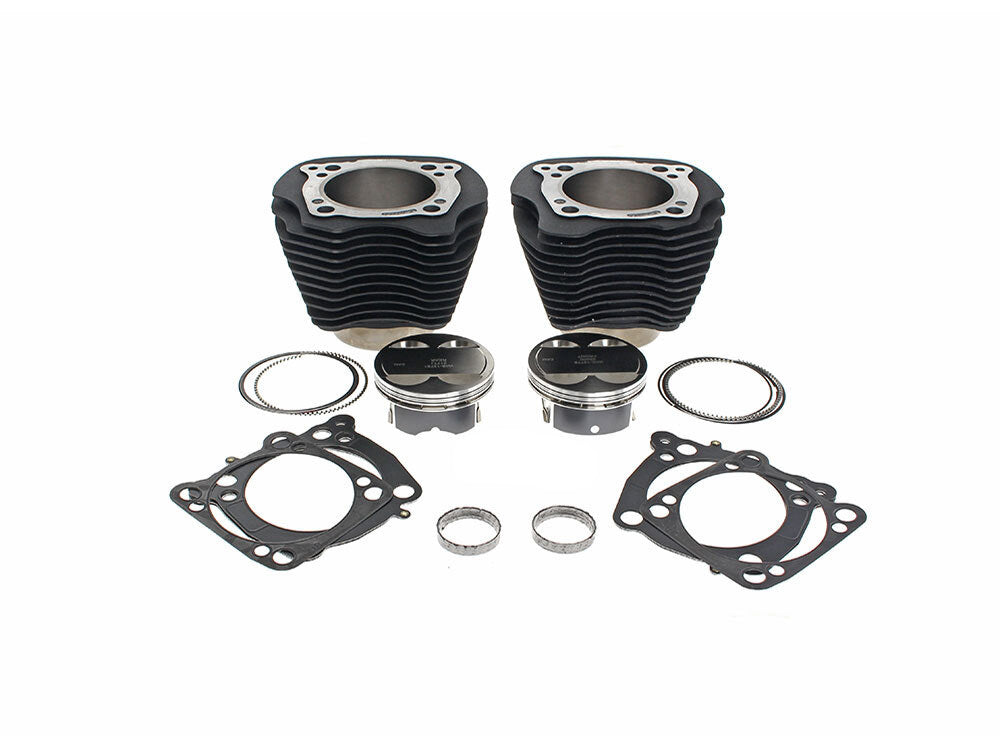 132ci Big Bore Kit with Non-Highlighted Fins & High Compression - Black. Fits Milwaukee-Eight 2017up 114ci or 117ci Engine