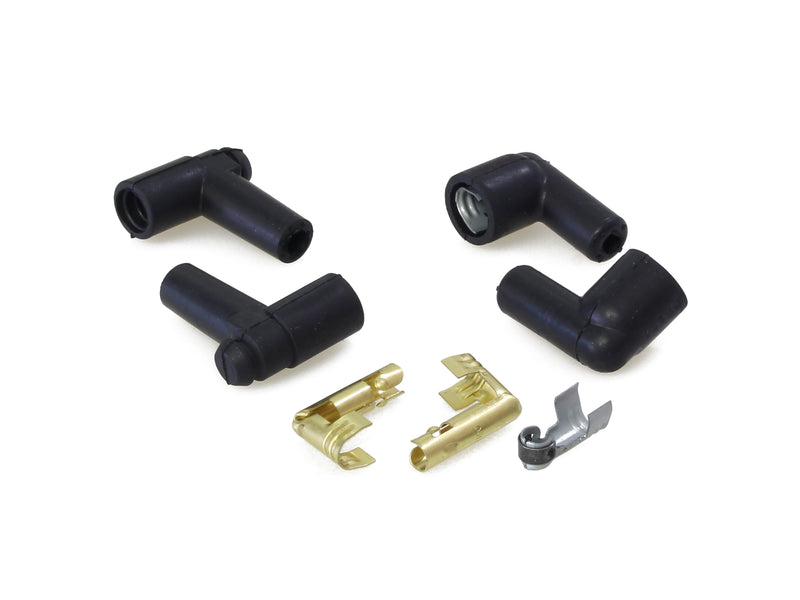 Spark Plug Wire Boot Kit - Black. Evo Style.