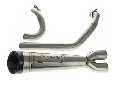Shorty Turnout 2-into-1 Exhaust - Stainless Steel. Fits Indian Cruiser 2022up