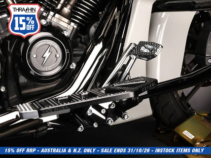 Adjustable Bagger Brake Arm - Chrome. Short Length. Fits Touring 2014up.