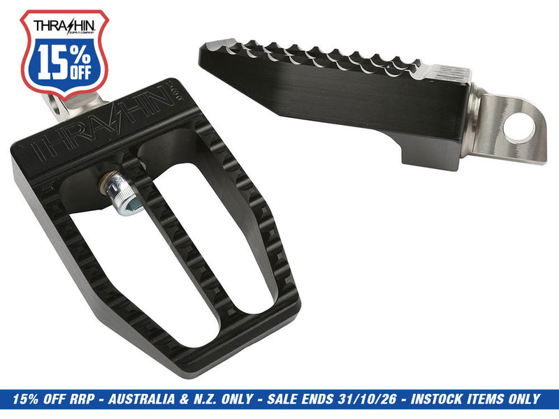 Militant Footpegs with HD Male Mount - Black.