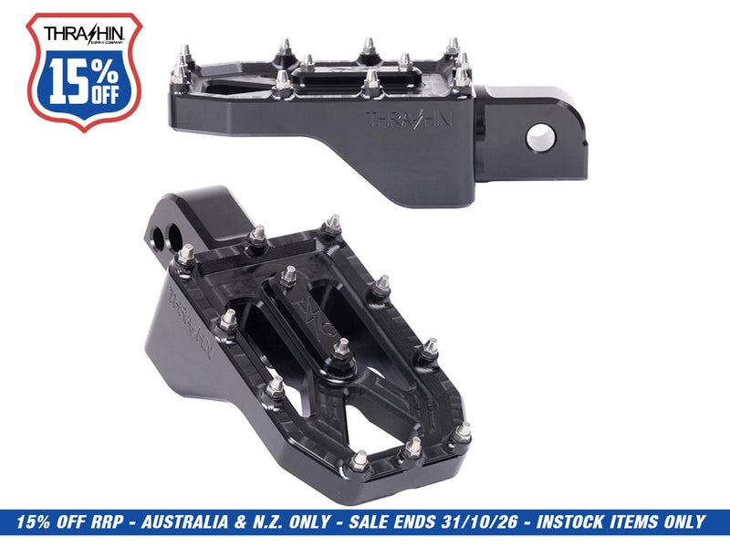 Aggressor Footpegs - Black. Fits Softail 2018up Rear Passenger
