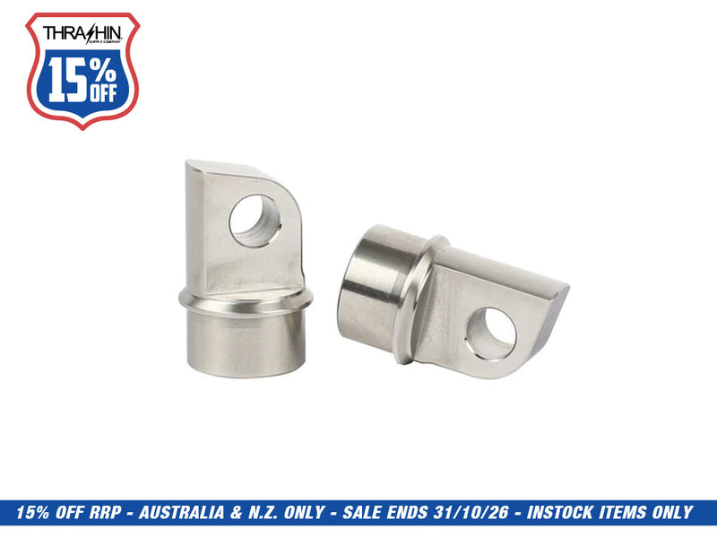 Thrashin Front or Rear Footpeg Mounts - Raw. Fits Most Male Mount Applications