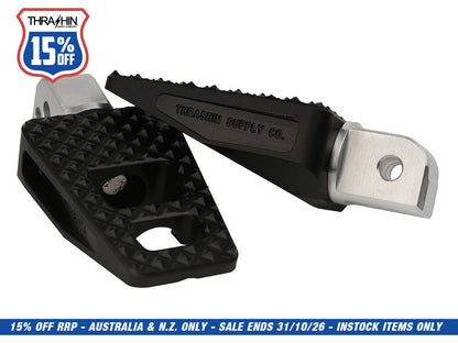 P-54 Footpegs - Black. Fits Softail 2018up Rear Passenger