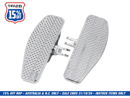 Mini Floorboards - Chrome. Fits Softail 2018up Front Rider