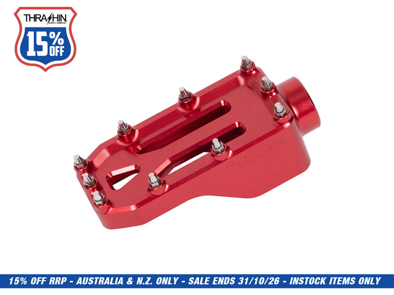 Aggressor Brake Arm Pedal - Red. Touring 2014up (Using Thrashin Brake Arms)