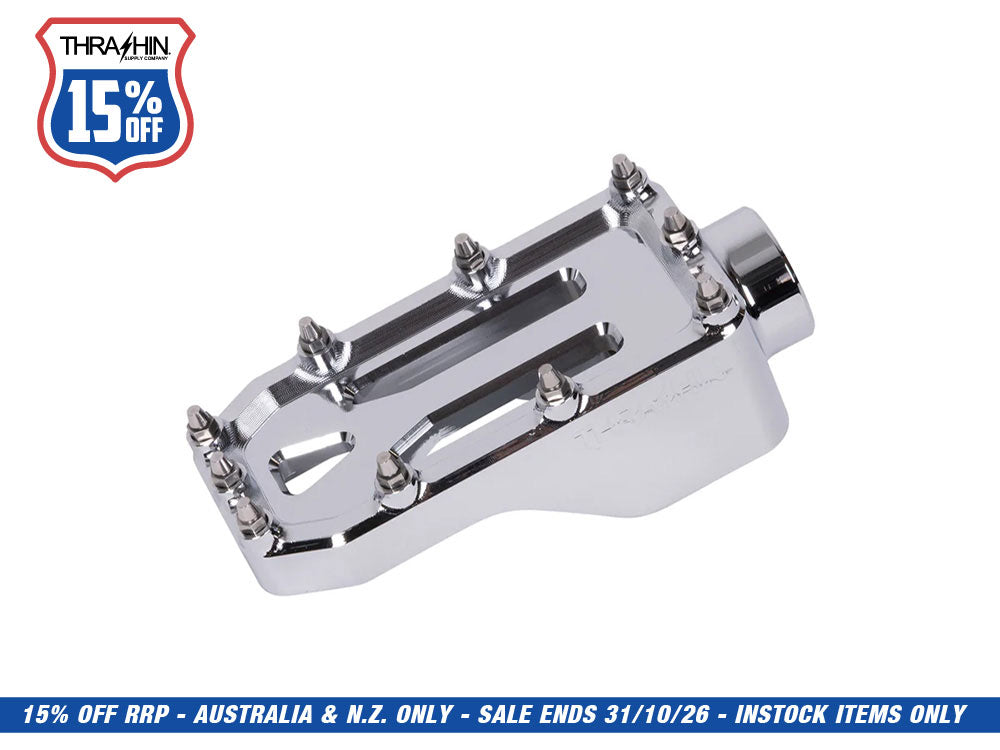 Aggressor Brake Arm Pedal - Chrome. Touring 2014up (Using Thrashin Brake Arms)