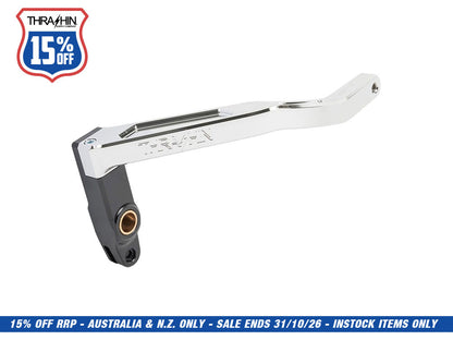 Brake Pedal Arm - Chrome. Fits Dyna 1999-2017 with Mid Controls.