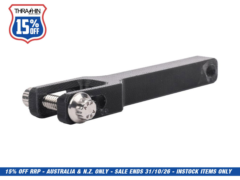Thrashin Risers to Gauges Relocation Front Extension Bracket - Black. Fits Road Glide 2015up.