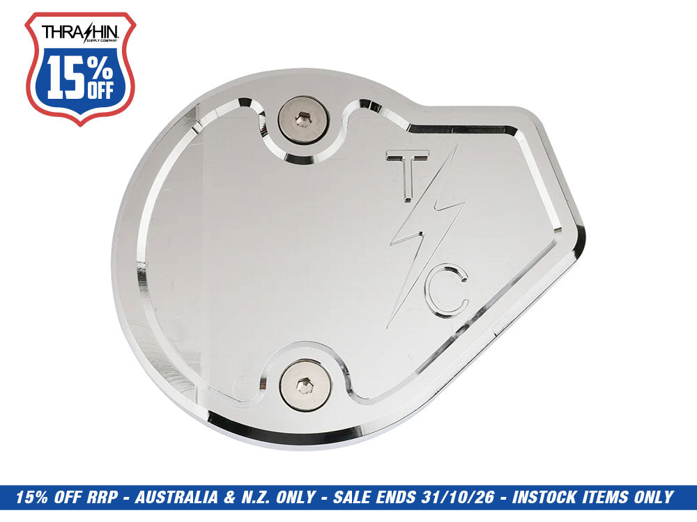 Cam Cover - Chrome. Fits CVO Touring 2023up, Street Glide & Road Glide 2024up, Touring 2025up & Softail 2025up
