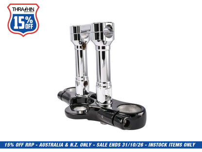 6in. Hole Shot Risers - Chrome. Fits 1in. Handlebar