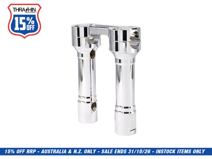 6in. Hole Shot Risers - Chrome. Fits 1in. Handlebar