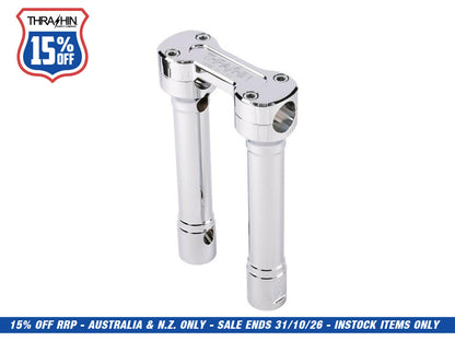 8in. Hole Shot Risers - Chrome. Fits 1in. Handlebar